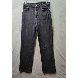 Style & Co Jeans Womens Size 6 Black Straight Leg Fit Denim